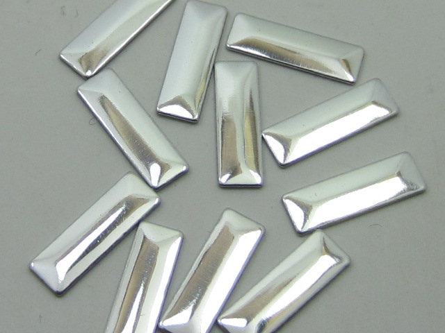 1 Gross 3x10mm RECTANGLE SILVER NAILHEAD HOTFIX